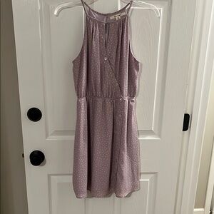 Lavender Polka Dot Sleeveless Dress